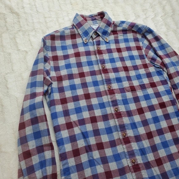 Brooks Brothers Men's Regent Button Down Shirt Winter Fall Thicker Cotton Small - Picture 3 of 10